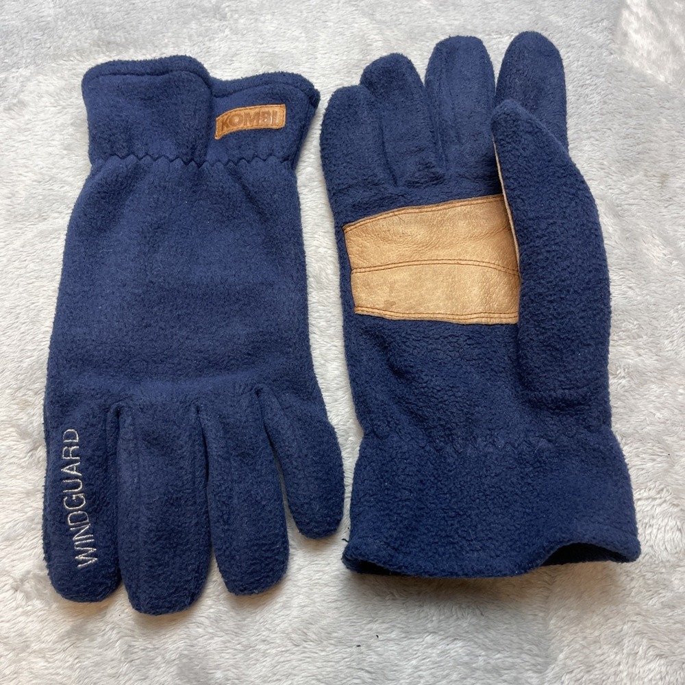 Vintage Kombi‎ Mens WindGuard Fleece Gloves Size XL Navy Winter Ski Snowboard